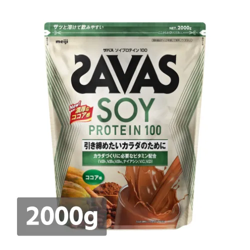 ザバス ソイプロテイン100 ココア味 2,000g  2個セット ザバス ソイプロテイン100 ココア味 2000g | TEAM MATE