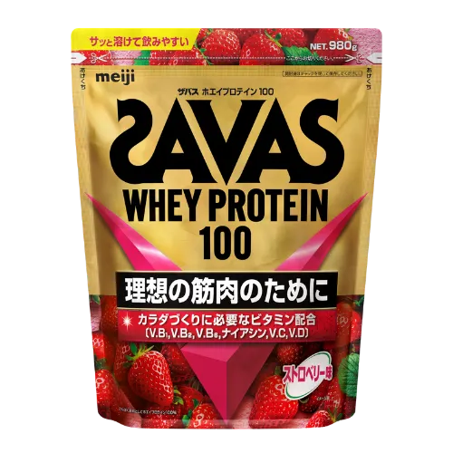 ザバス ホエイプロテイン100 ストロベリー味 980g | TEAM MATE